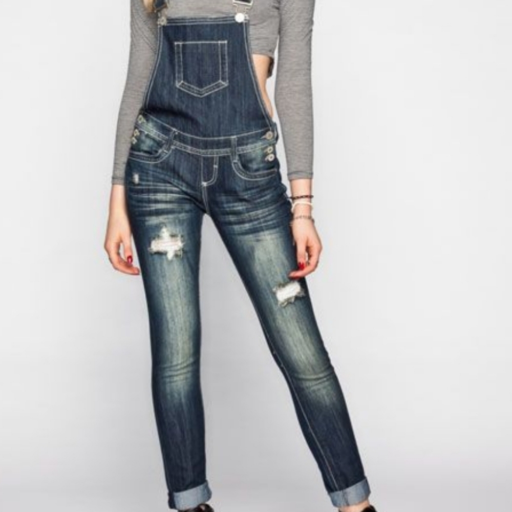 Almost Famous skinny leg coveralls